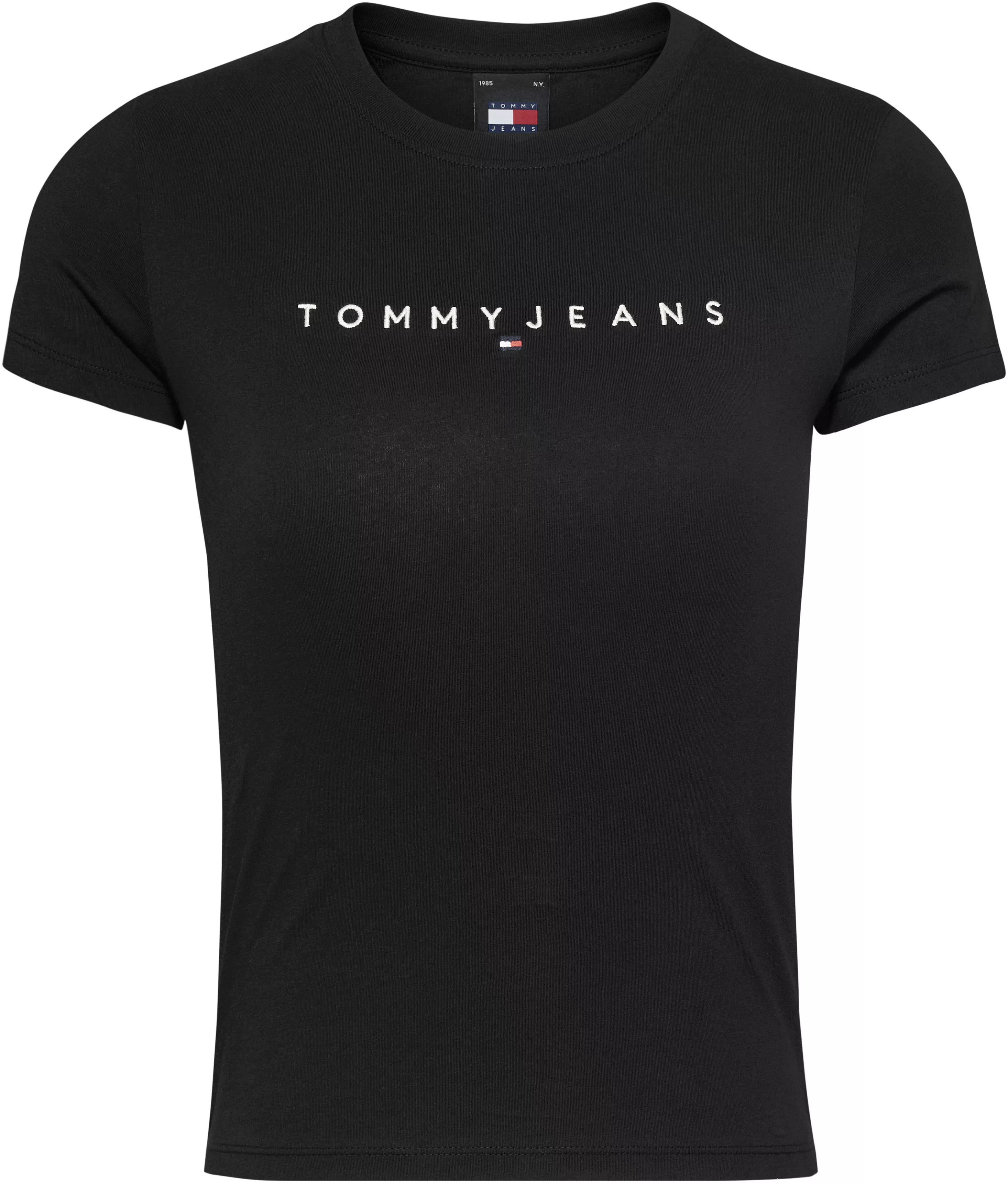 Tommy Jeans T-Shirt Slim Tee Linear Logo Shirt mit Logostickerei günstig online kaufen