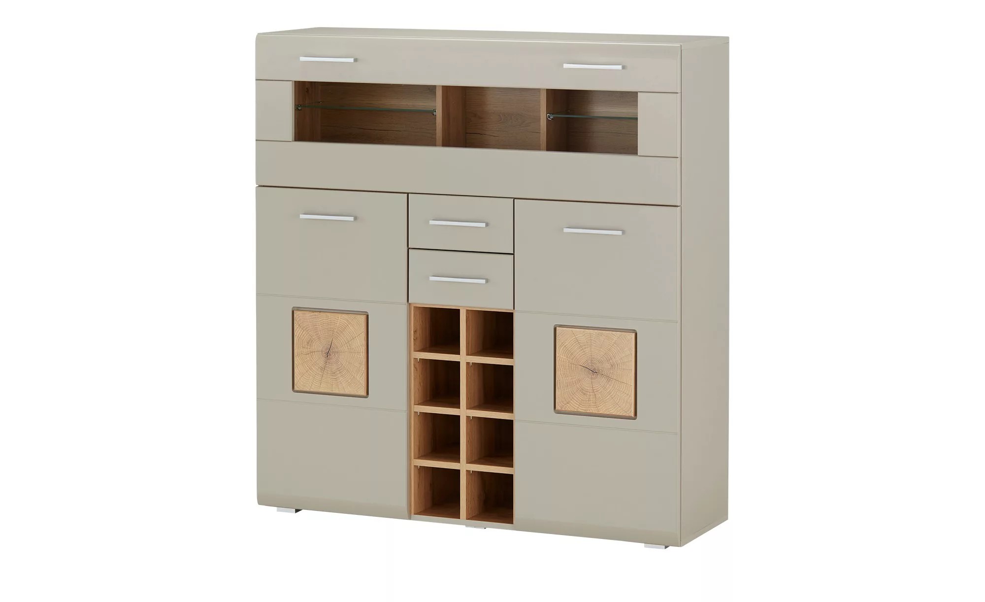 Barschrank  Cortina ¦ grau ¦ Maße (cm): B: 120 H: 129 T: 37 Kommoden & Side günstig online kaufen