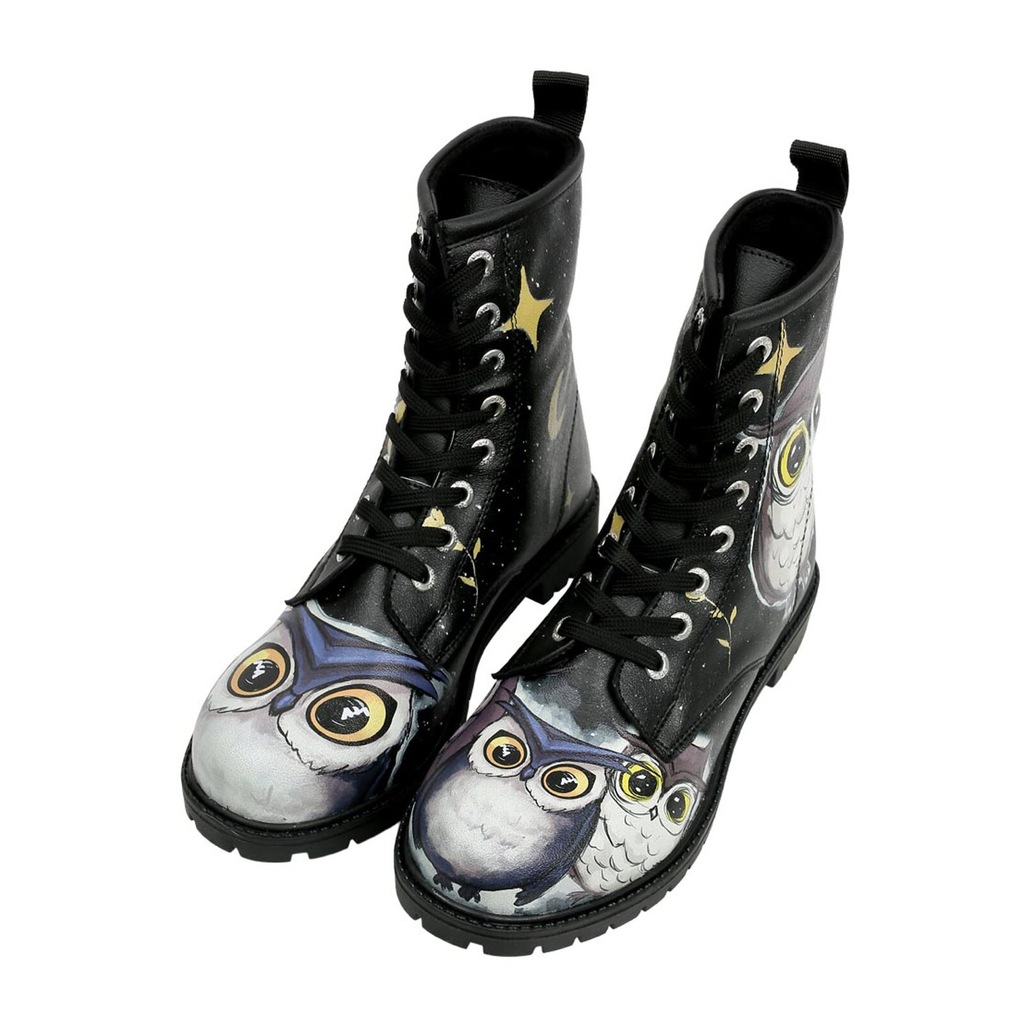 DOGO Schnürboots "Black Longe Boots Schnürstiefel Go Back To Being Yourself günstig online kaufen