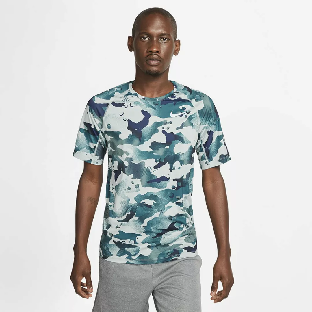 Nike Pro Slim Camo Kurzarm T-shirt S Light Pumice / Pure Platinum günstig online kaufen