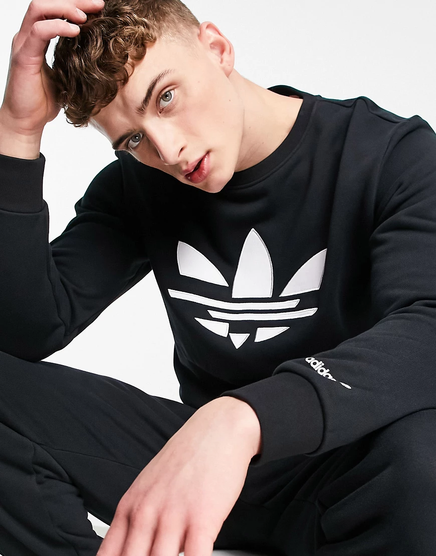 Adidas Originals St Crew Pullover XS Black / White günstig online kaufen