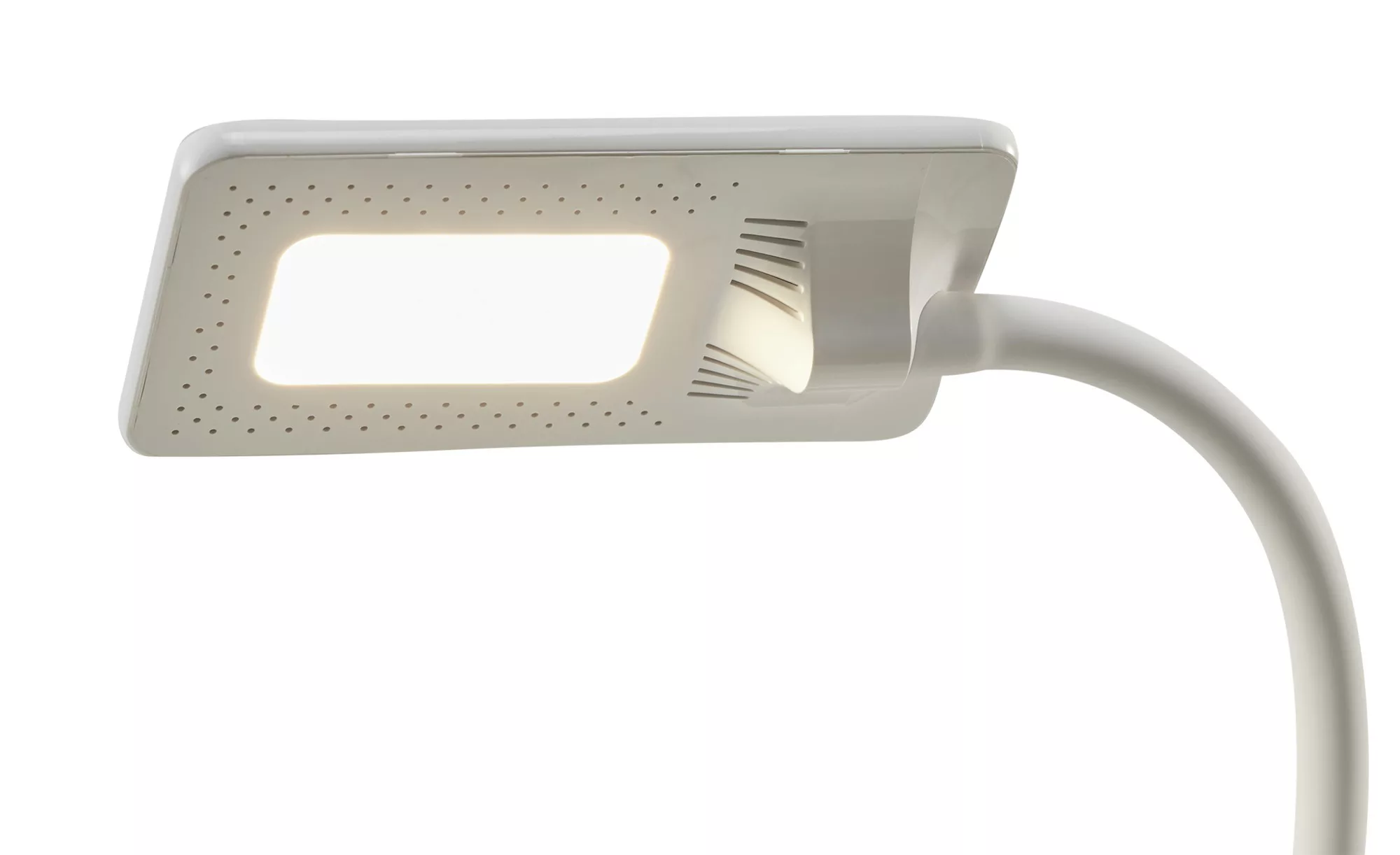 KHG LED-Klemmleuchte, weiß ¦ weiß ¦ Maße (cm): B: 28,5 H: 31,5 T: 7,3 Lampe günstig online kaufen