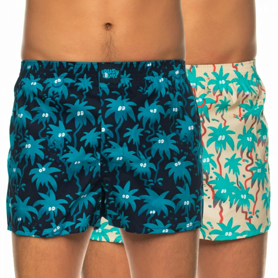 Lousy Livin 2-er Set Boxershorts Blau mit Motiv günstig online kaufen