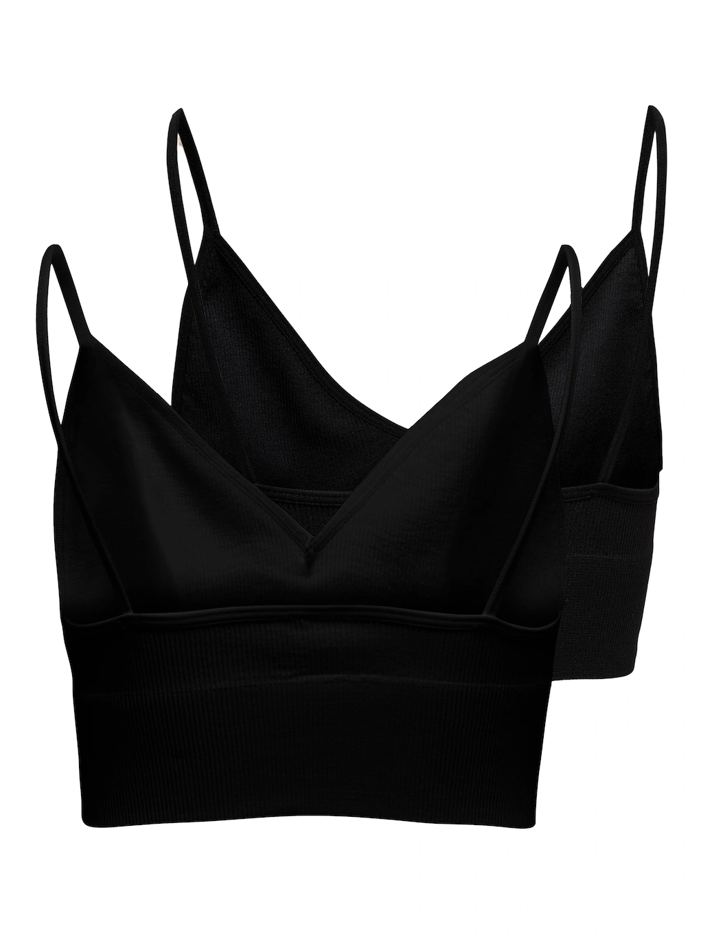 ONLY Bustier "ONLVICKY RIB S-LESS V-NECK 2-PACK TOP" günstig online kaufen