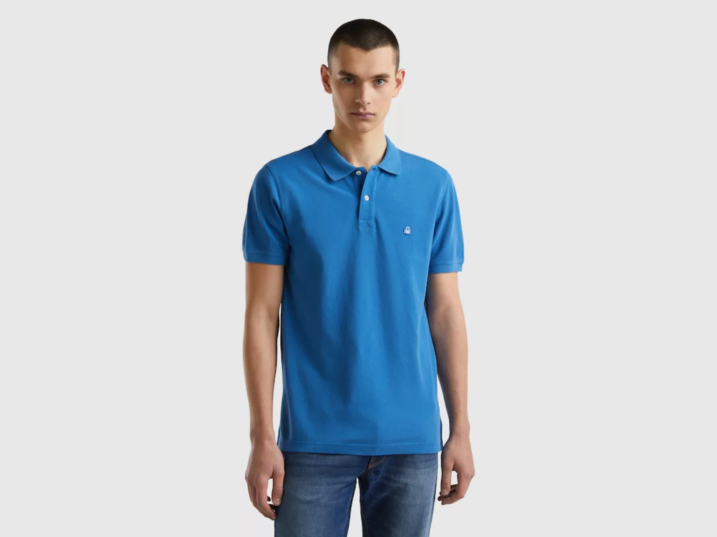 United Colors of Benetton Poloshirt mit Logo in Brusthöhe günstig online kaufen