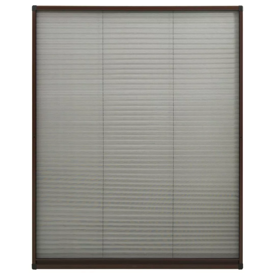 Insektenschutz-plissee Für Fenster Aluminium Braun 110x160 Cm günstig online kaufen