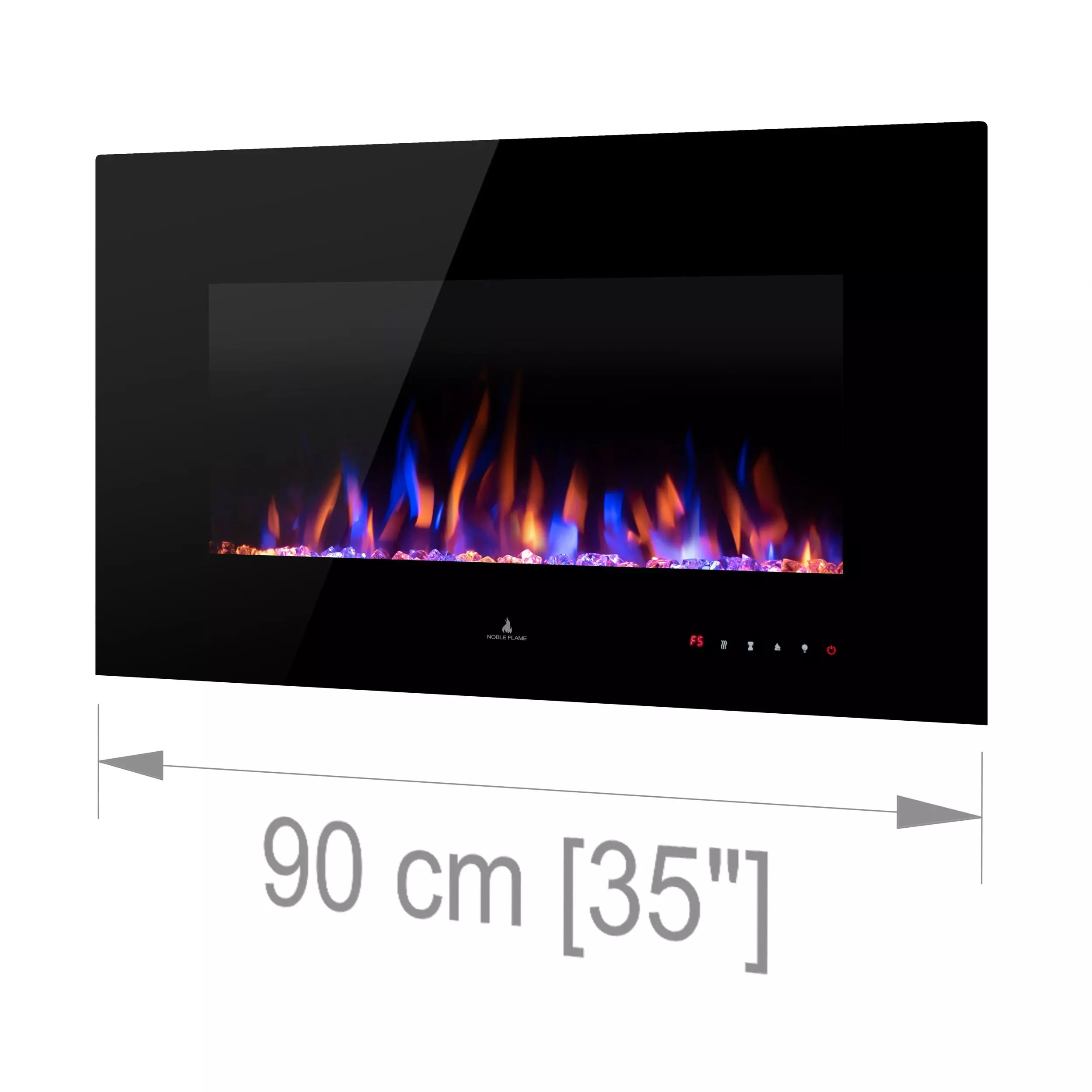 Noble Flame Vegas Schwarz: 900 [B-Ware, Elektrokamin wandhängend] günstig online kaufen