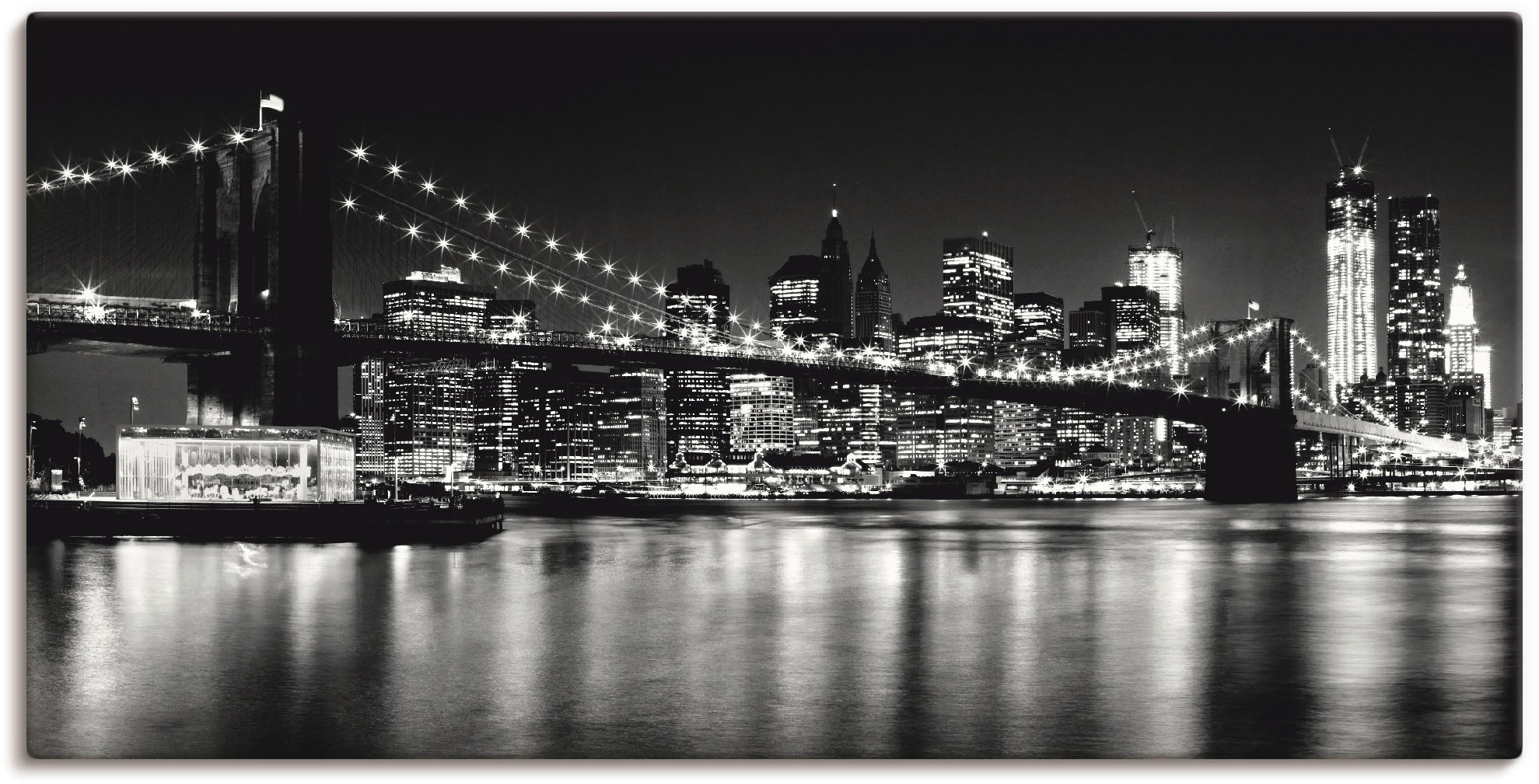 Artland Wandbild "Nächtliche Skyline Manhattan I", Amerika, (1 St.), als Al günstig online kaufen