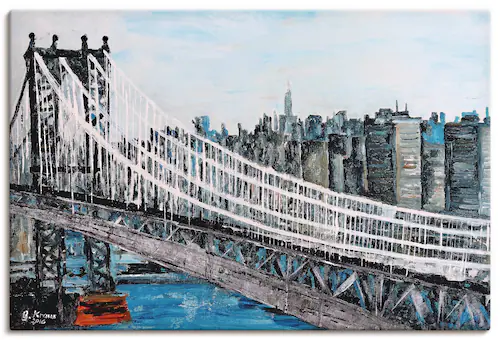 Artland Leinwandbild »New York Brooklyn Bridge«, Amerika, (1 St.), auf Keil günstig online kaufen