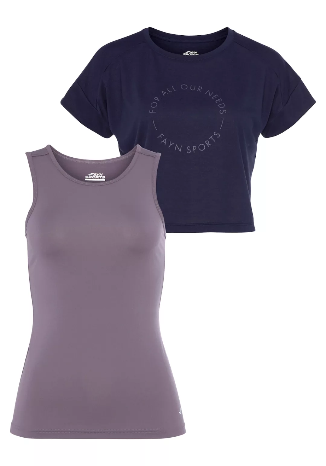 FAYN SPORTS T-Shirt "Cropped Top", (Set, 2 tlg.) günstig online kaufen
