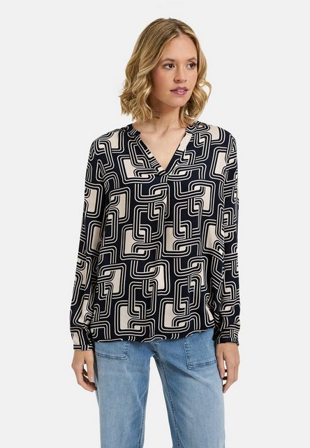 Milano Italy Blusentop V-NECK BLOUSE, PLEAT AT CF AND 1/1 günstig online kaufen