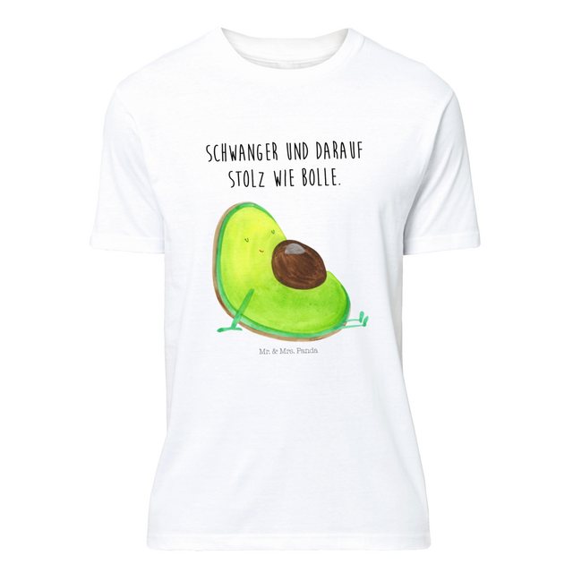 Mr. & Mrs. Panda T-Shirt Avocado schwanger - Weiß - Geschenk, Liebe, Schlaf günstig online kaufen