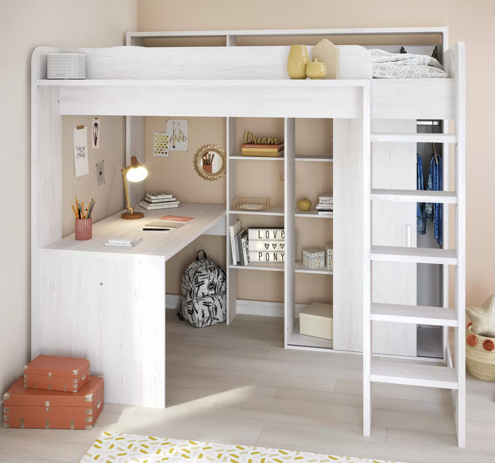 Parisot Hochbett Higher (Stauraumbett Liegefläche 90x200 günstig online kaufen