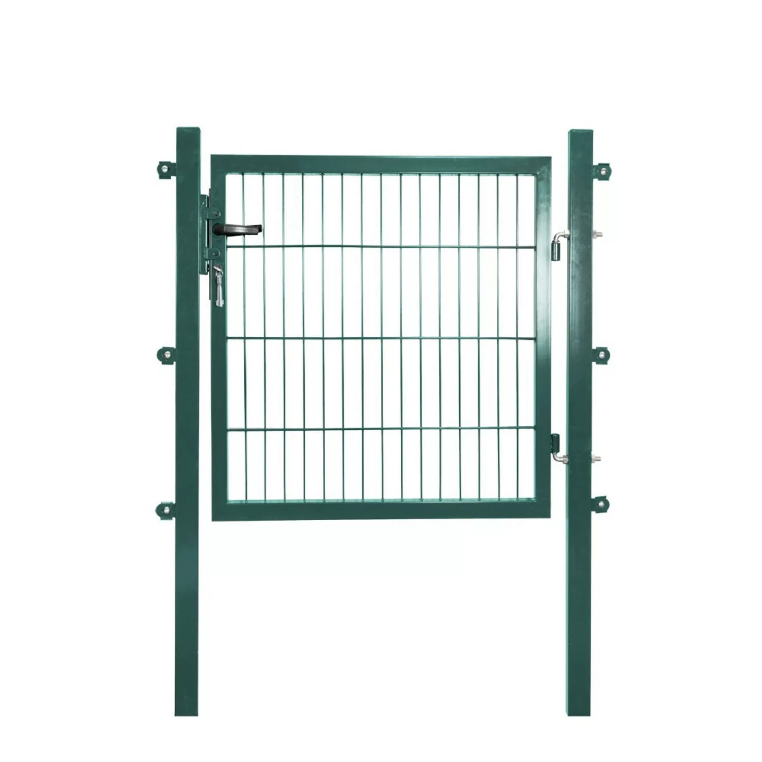 Solid Einzeltor Stahl Grün mit Füllung für Stabmatte 100 cm x 100 cm günstig online kaufen