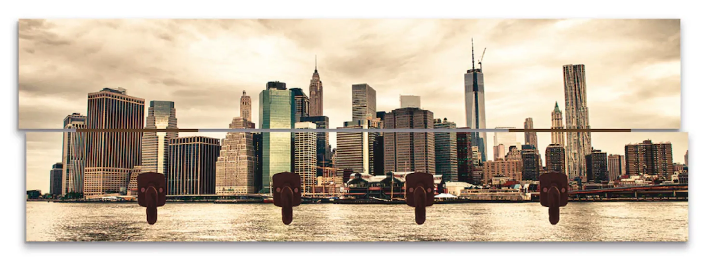 Artland Garderobenleiste »Lower Manhattan Skyline«, teilmontiert günstig online kaufen