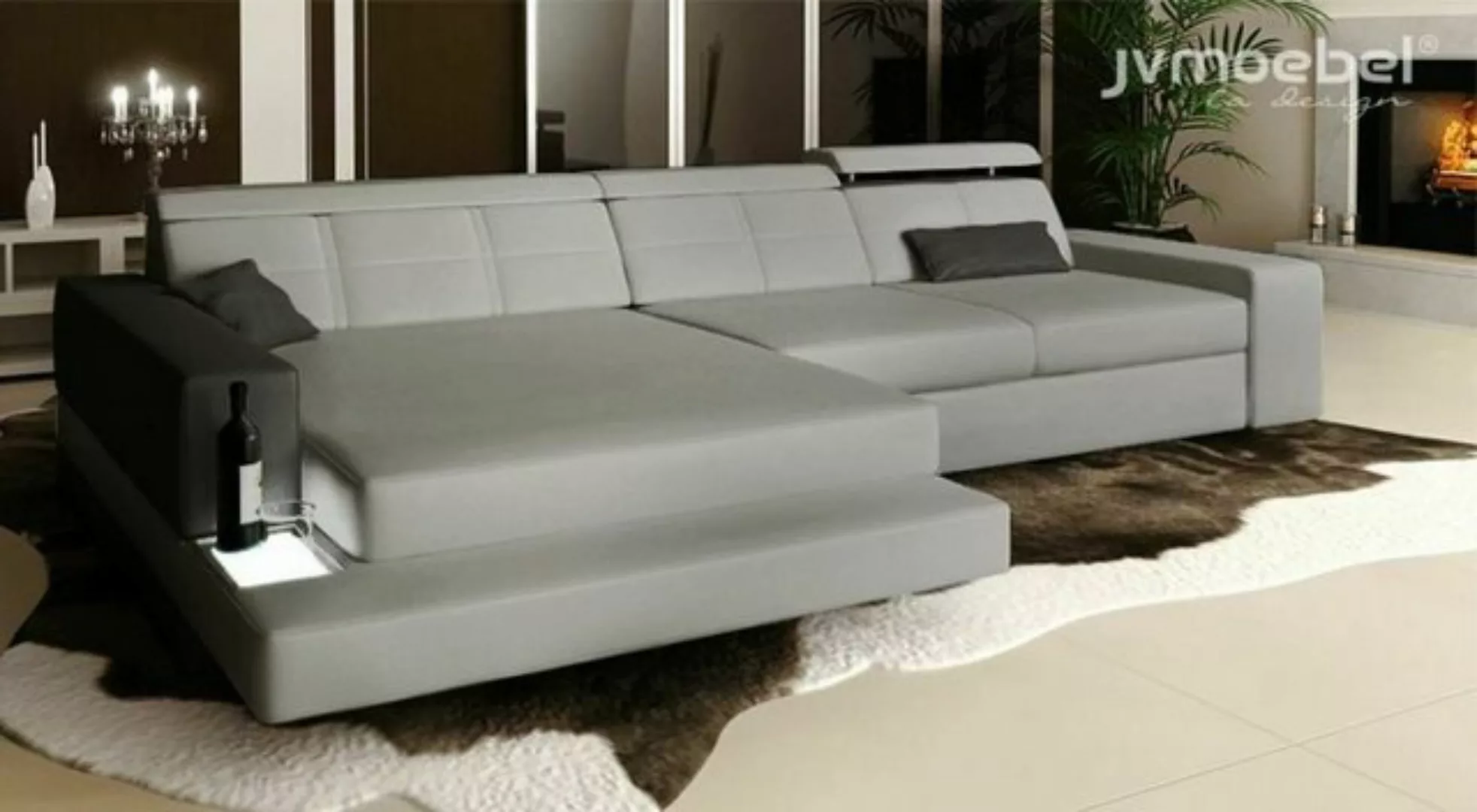 JVmoebel Ecksofa, Design Ecksofa L form Couch Polster Textil Sofas Luxus Wo günstig online kaufen