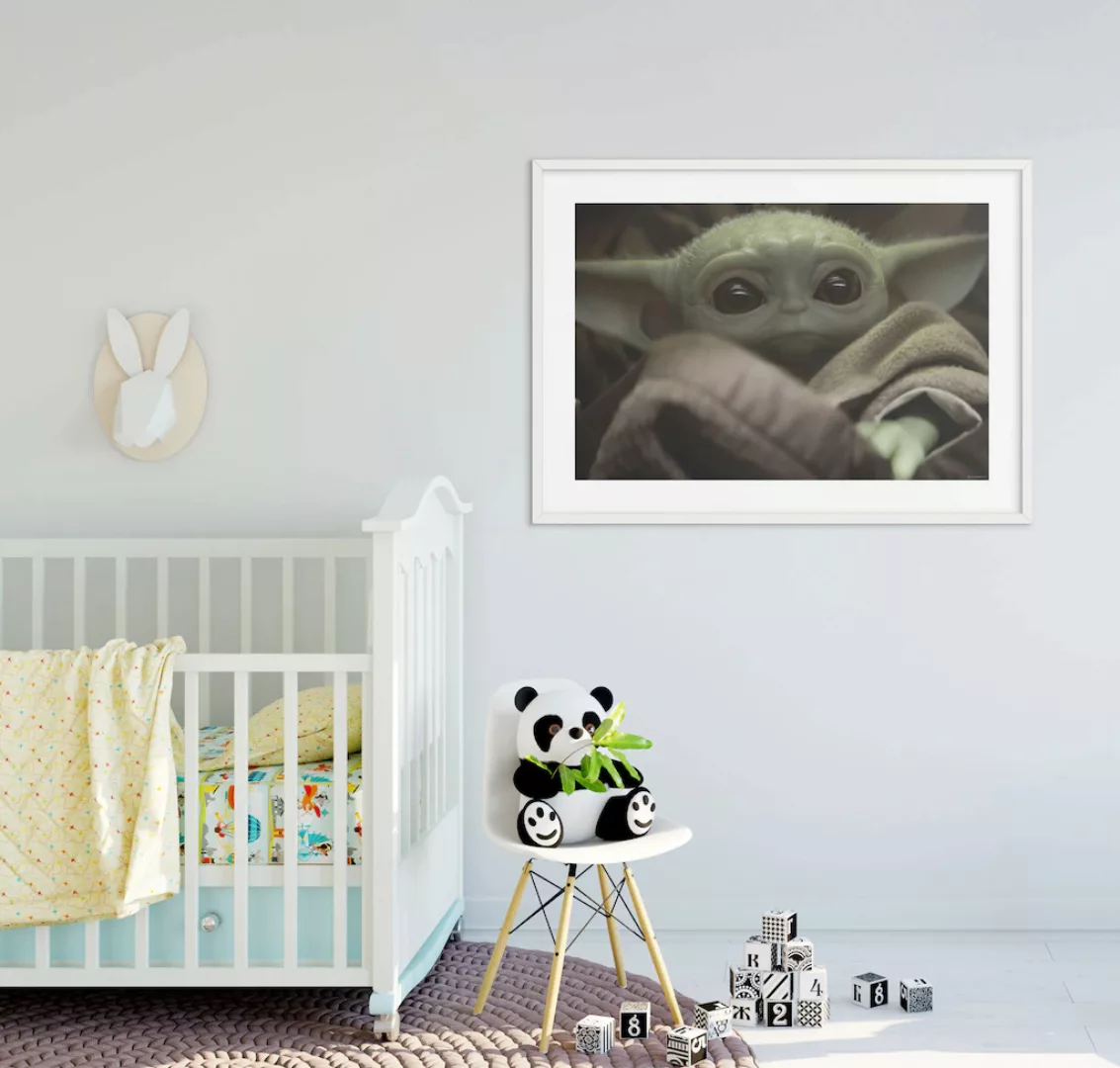 Komar Wandbild "Mandalorian The Child Cute Face", Disney-Star Wars, (1 St.) günstig online kaufen