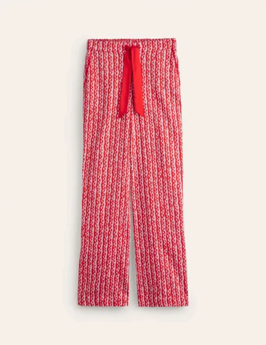 Schlafanzughose aus Baumwollsatin Damen Boden, Orchideenpink, Abstrakt Herz günstig online kaufen