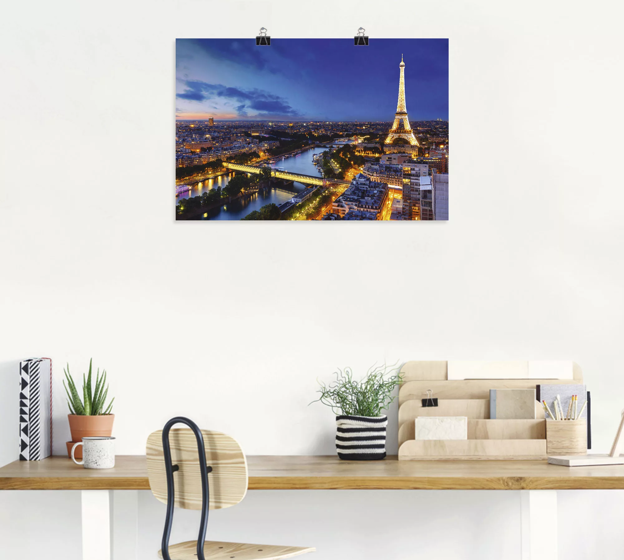 Artland Wandbild »Eiffelturm und Seine am Abend, Paris«, Paris, (1 St.) günstig online kaufen