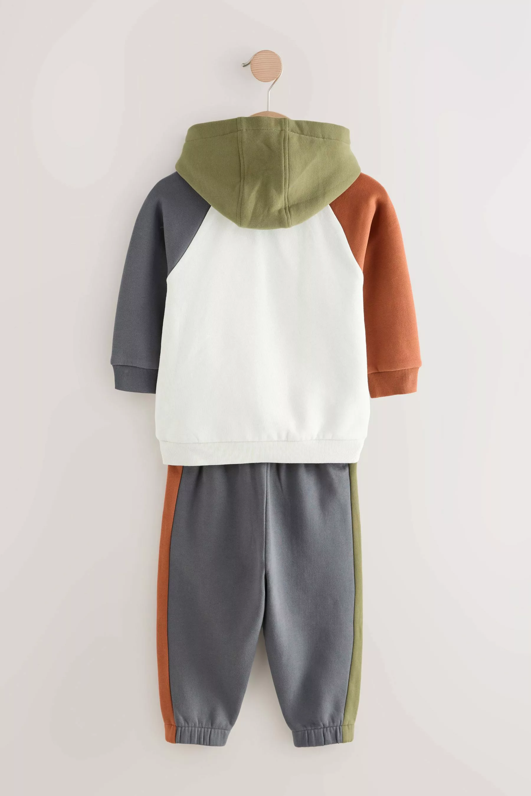 Next Sweatanzug Blockfarben-Kapuzensweatshirt und Jogginghose (2-tlg) günstig online kaufen