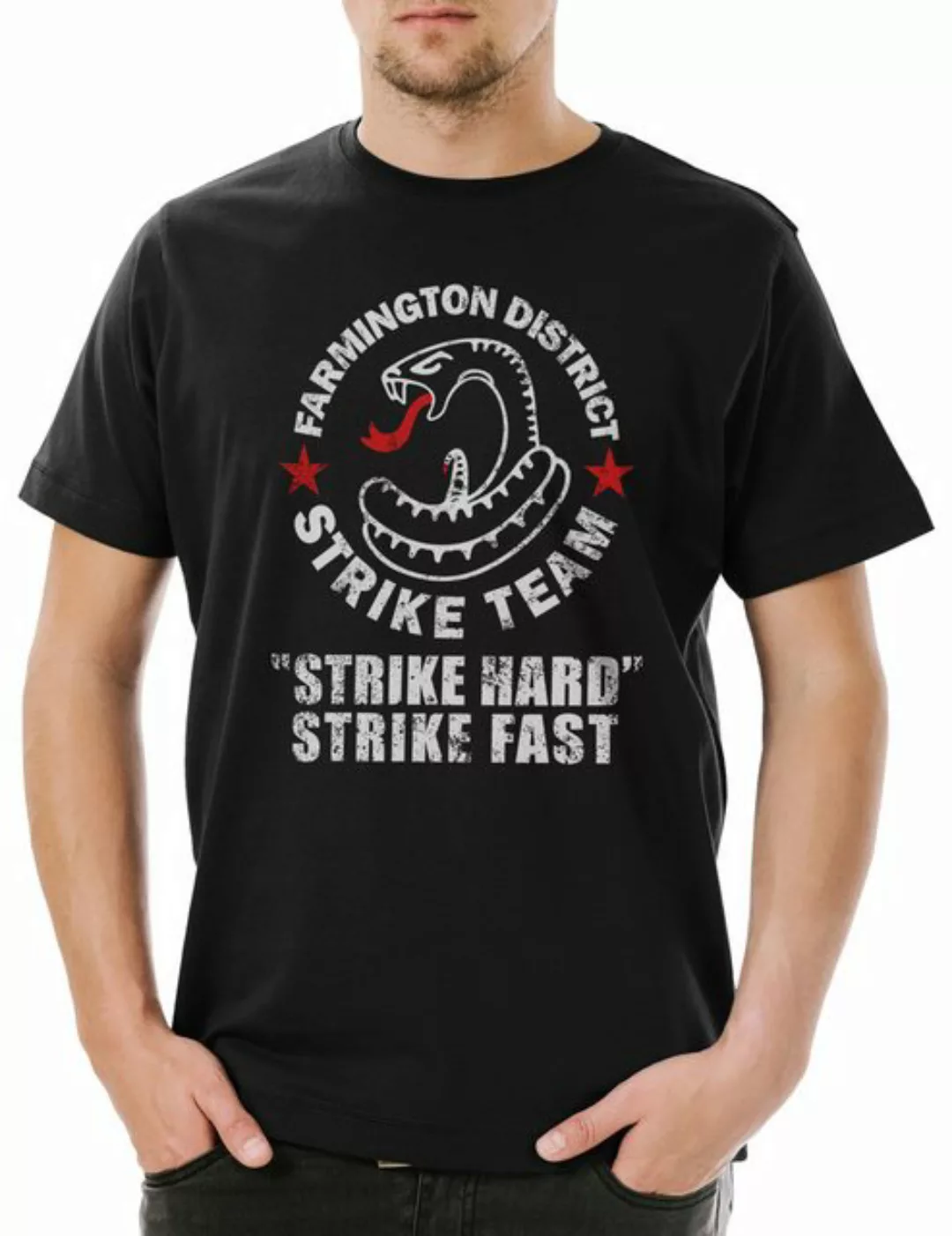 Urban Backwoods Print-Shirt Strike Team Shield Herren T-Shirt Snake Card Ko günstig online kaufen