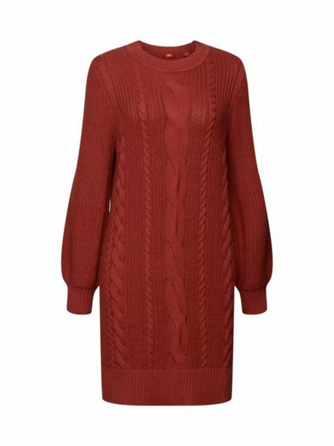 Esprit Minikleid Zopfstrick-Pulloverkleid aus Wollmix günstig online kaufen