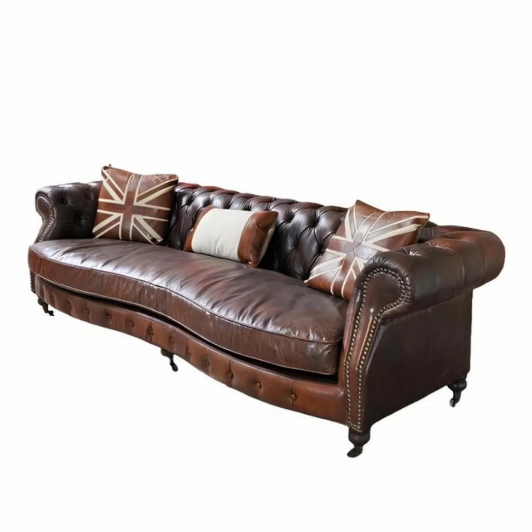 Xlmoebel Sofa XXL Großes Sofa Couch Chesterfield 245cm Polster Sofas 4 Sitz günstig online kaufen