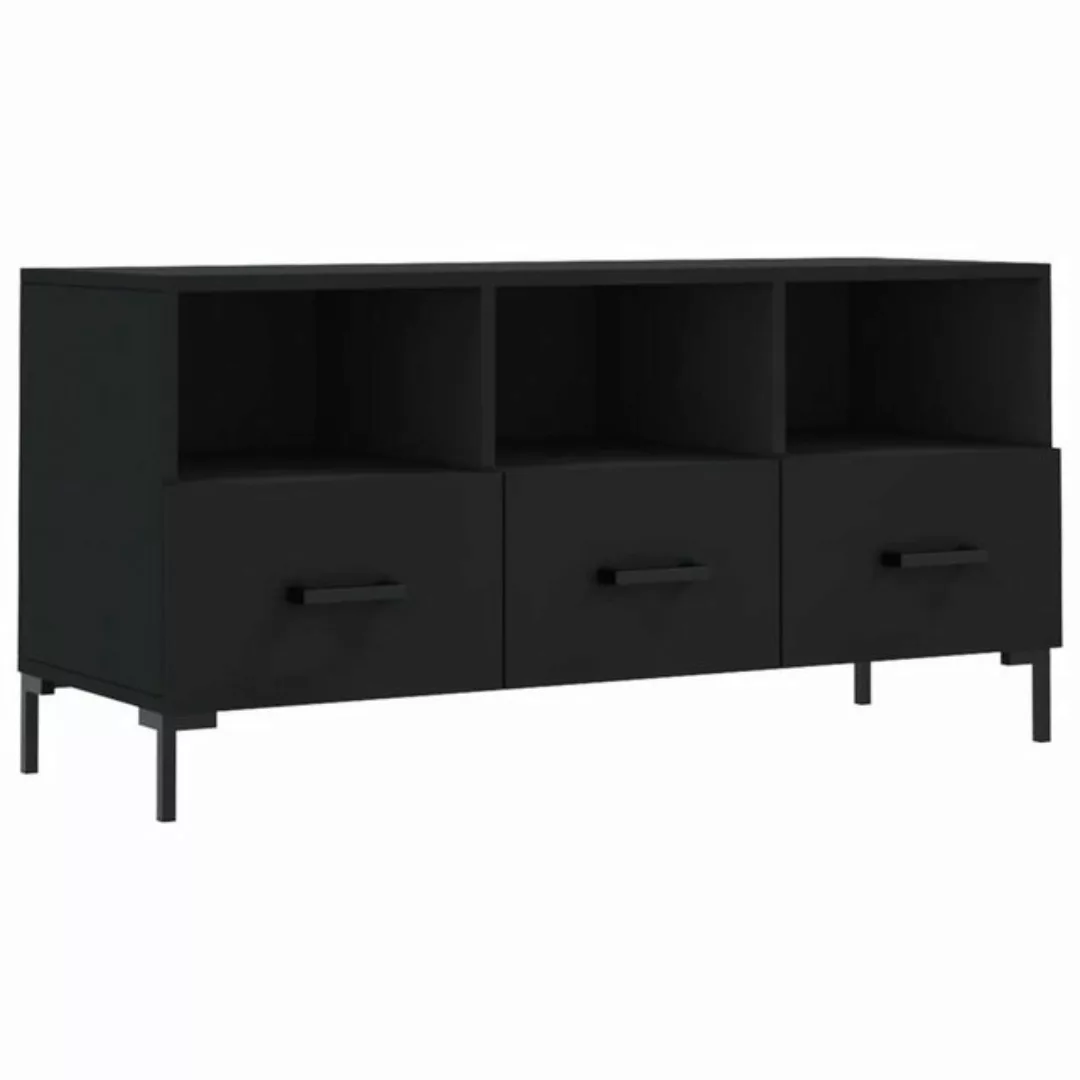 furnicato TV-Schrank Schwarz 102x36x50 cm Holzwerkstoff (1-St) günstig online kaufen