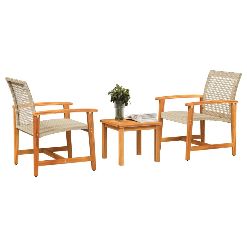 vidaXL Sofaelement 3-tlg. Bistro-Set Beige Poly günstig online kaufen