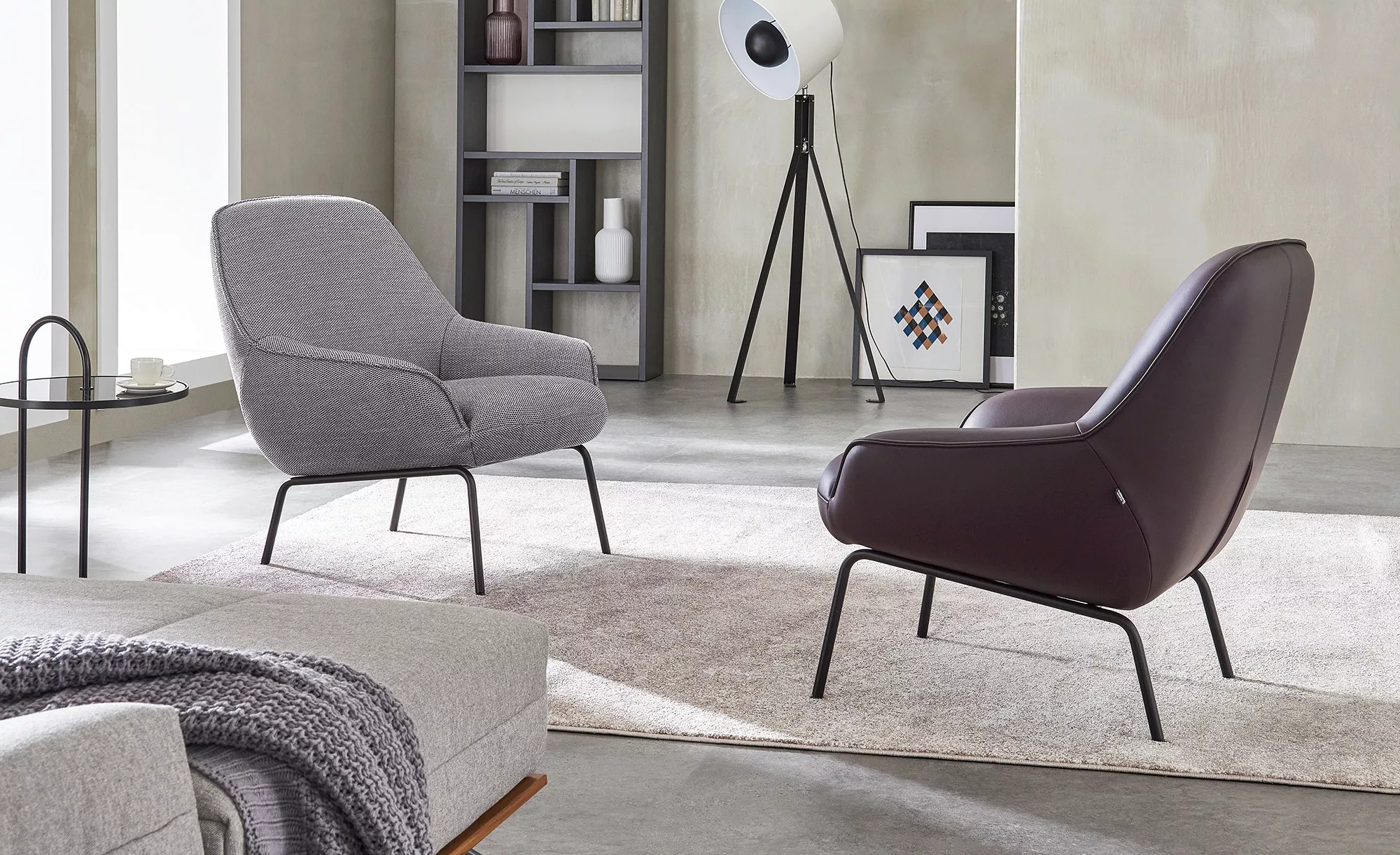 hülsta Sofa Sessel aus Flachgewebe HS 482 ¦ lila/violett ¦ Maße (cm): B: 76 günstig online kaufen