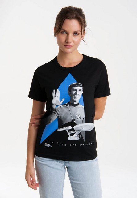 LOGOSHIRT T-Shirt "Star Trek - Spock, Logo, USS Enterprise", mit lizenziert günstig online kaufen