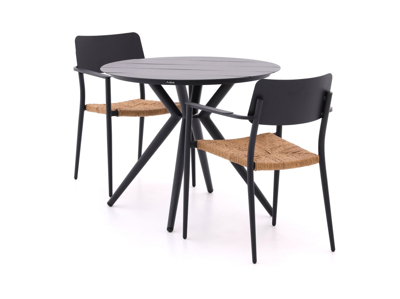 Bellagio Cino/Sora ø 90 cm Gartenmöbel-Set 3-teilig stapelbar günstig online kaufen