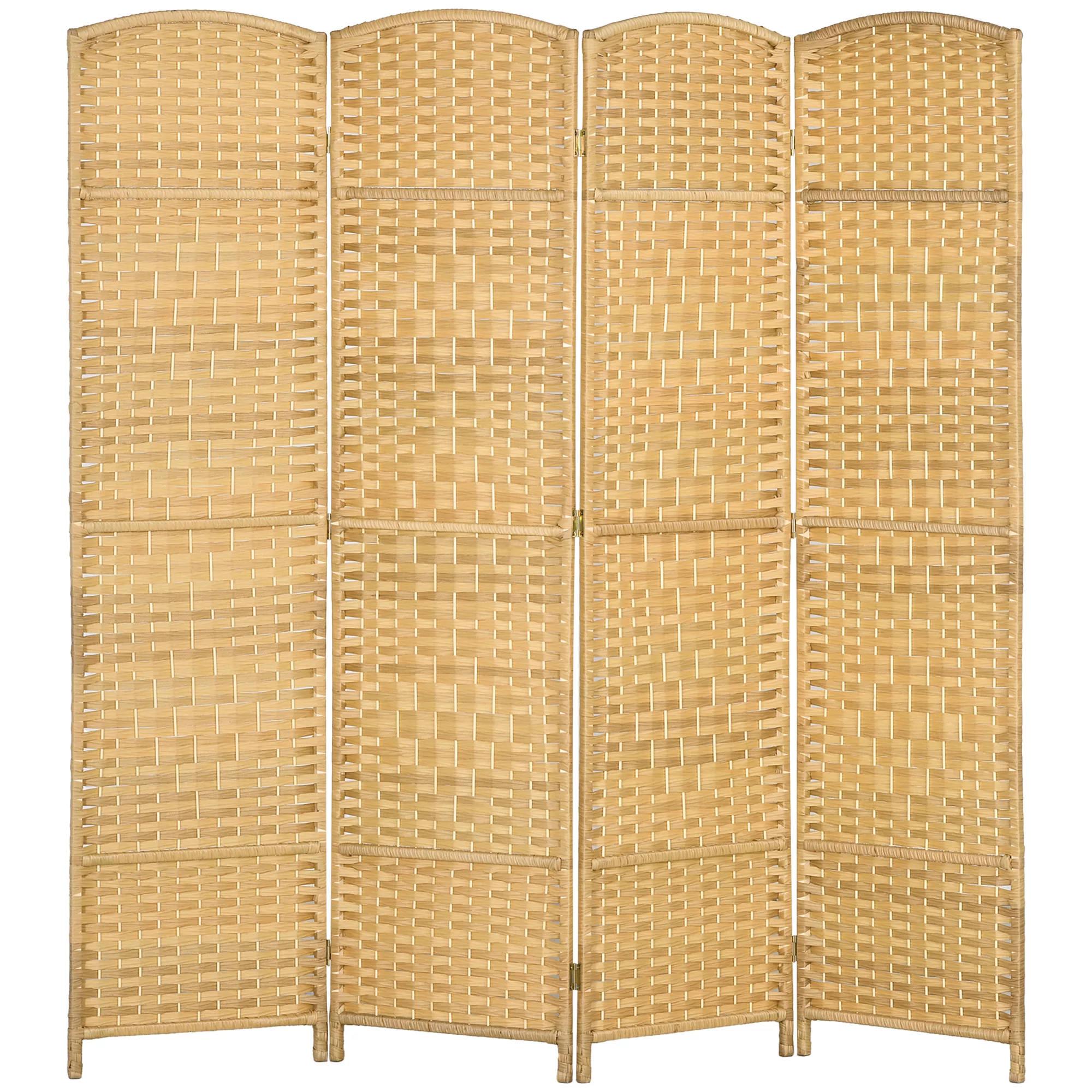 HOMCOM Innenraum-Paravent aus Holz, 4 Paneele, 180 x 180 cm, faltbarer Raum günstig online kaufen