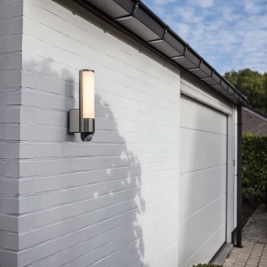 LED Außenwandleuchte Leda aus Edelstahl mit Bewegungsmelder günstig online kaufen
