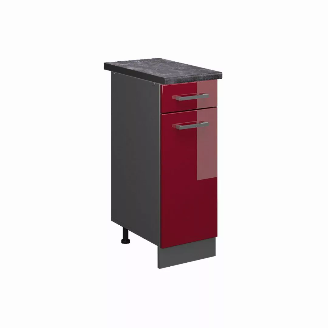 Vicco Unterschrank R-Line, Bordeaux Hochglanz/Anthrazit, 30 günstig online kaufen