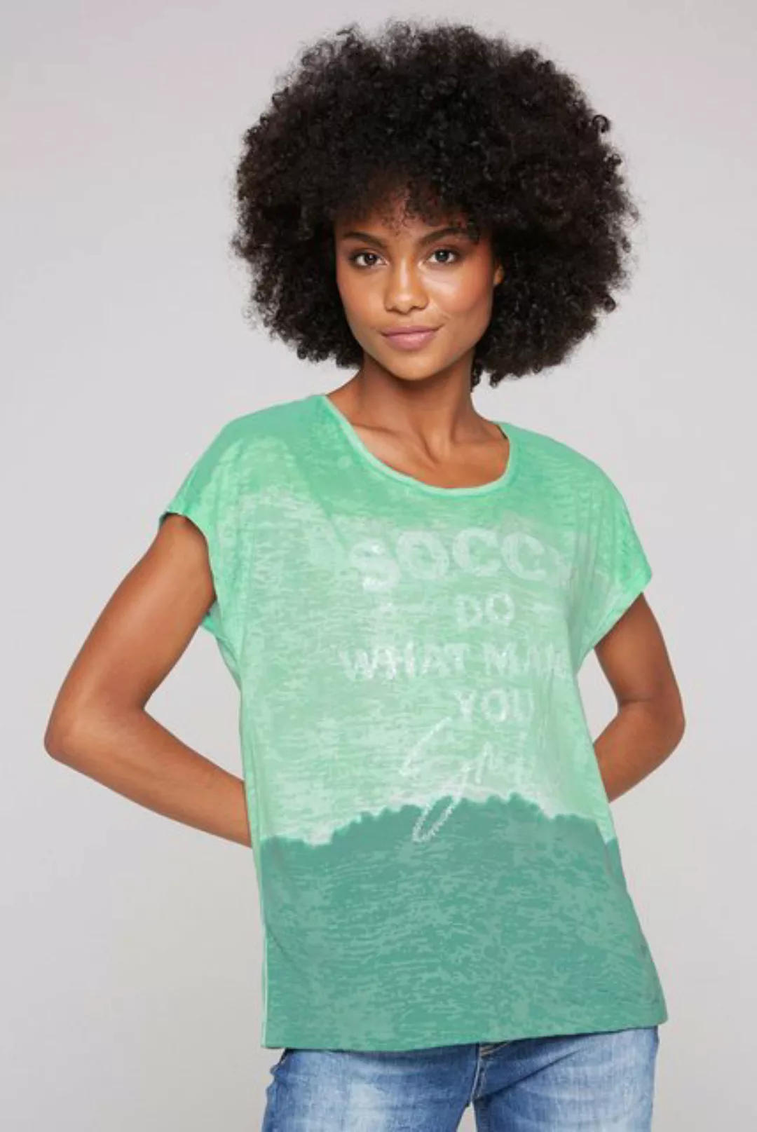 SOCCX Rundhalsshirt mit überschnittenen Schultern günstig online kaufen