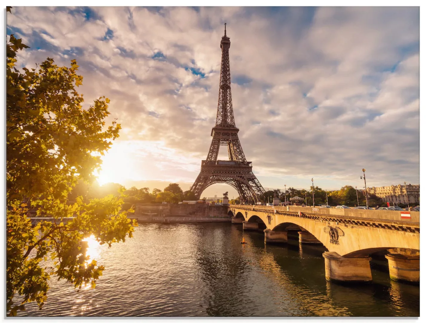 Artland Glasbild "Paris Eiffelturm II", Gebäude, (1 St.) günstig online kaufen