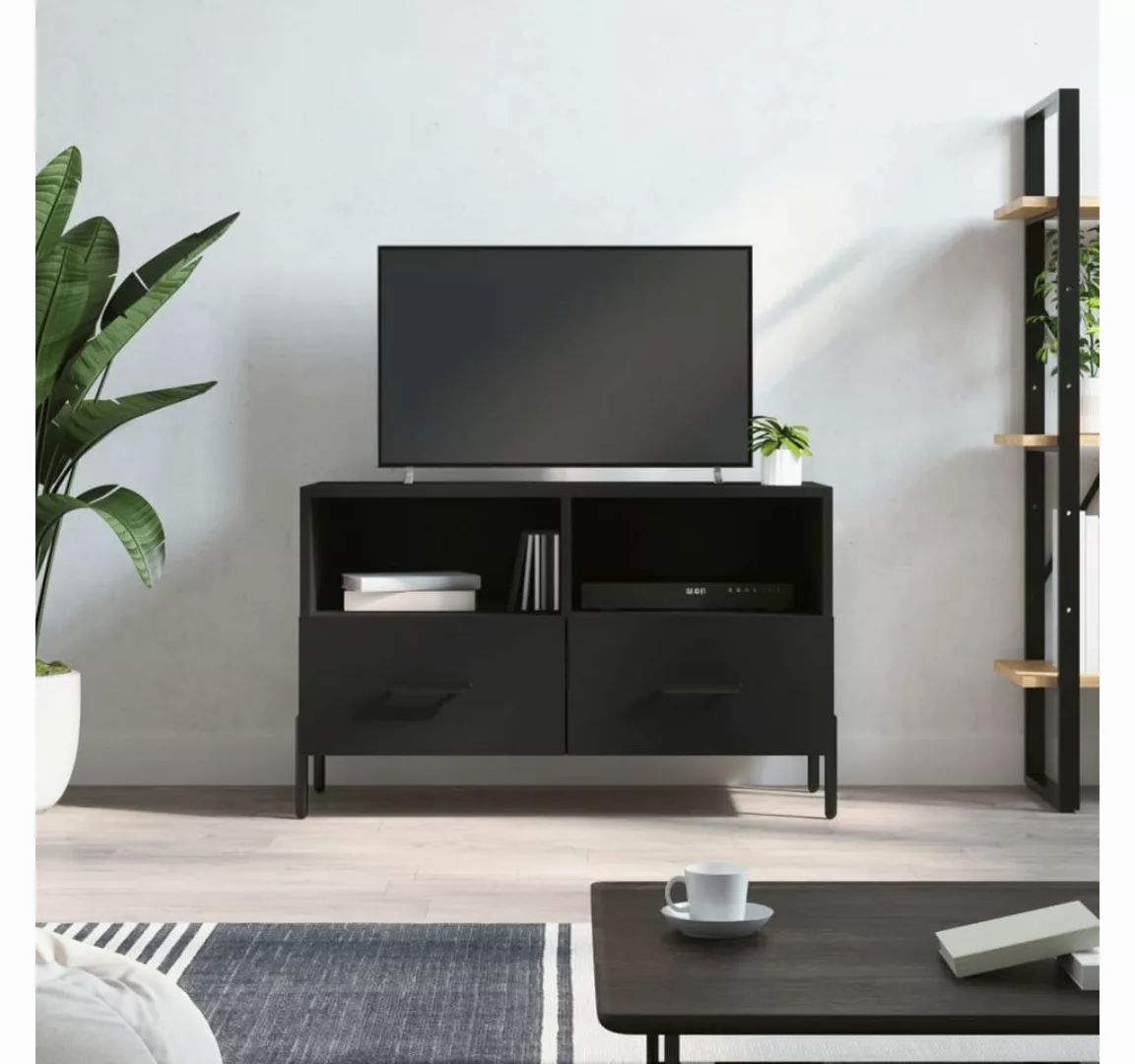 furnicato TV-Schrank Schwarz 80x36x50 cm Holzwerkstoff günstig online kaufen