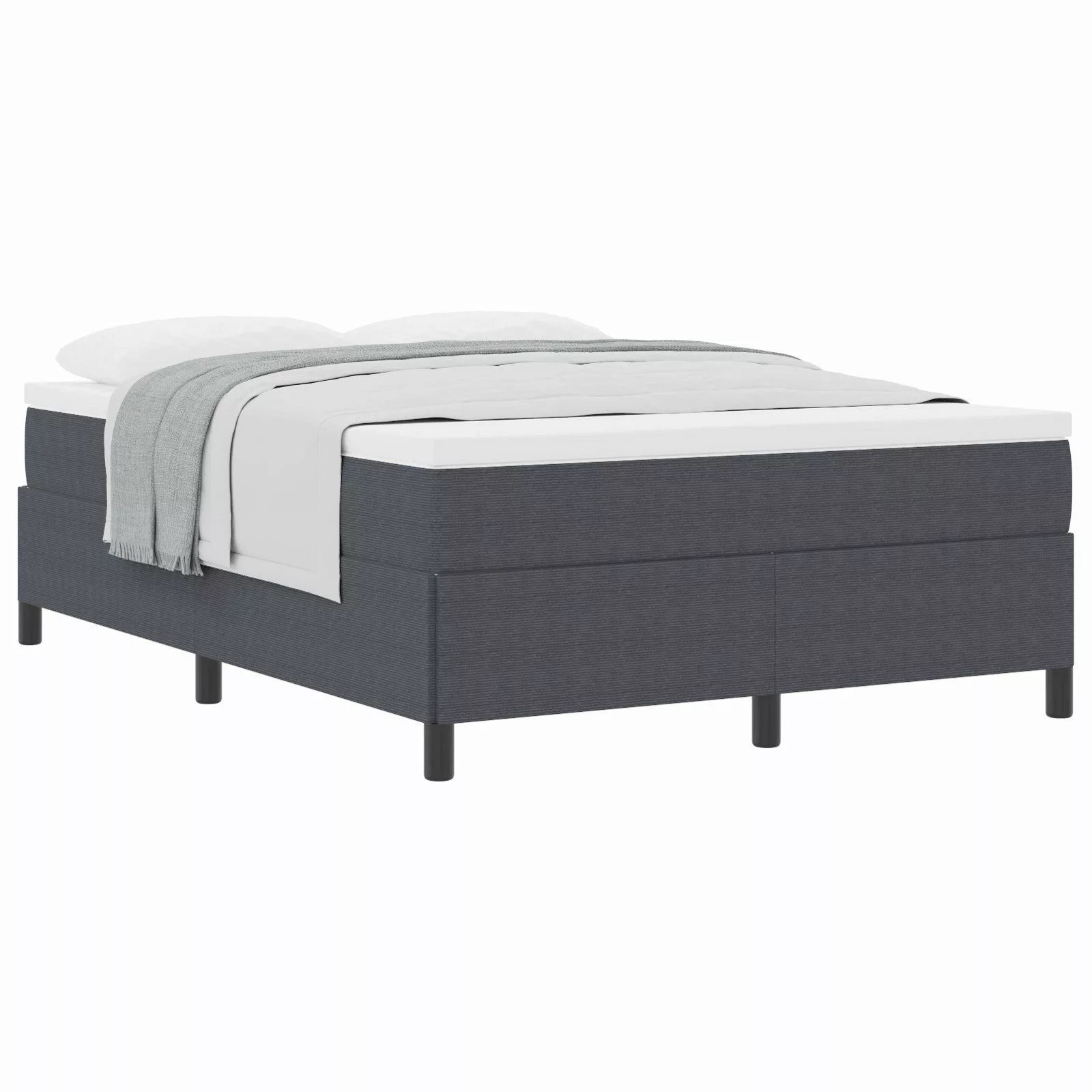 vidaXL Bett Bettgestell Dunkelgrau 140x200 cm günstig online kaufen