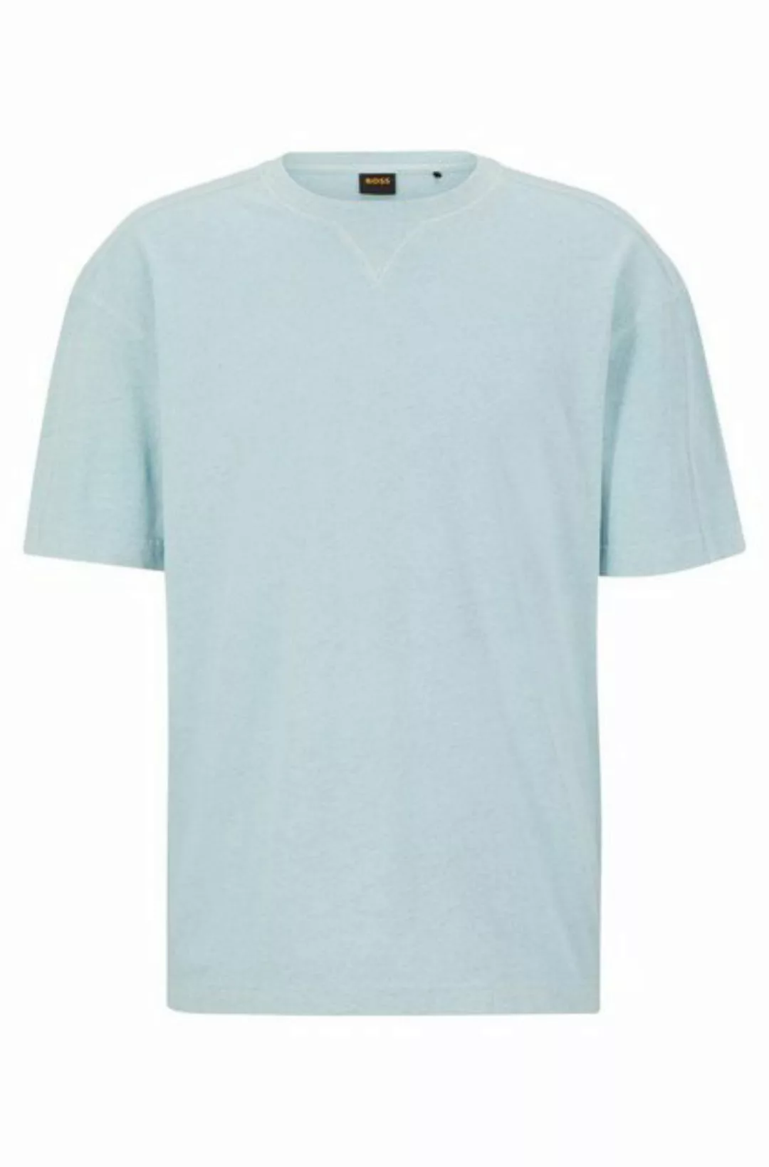 HUGO Langarmshirt blau regular fit (1-tlg) günstig online kaufen