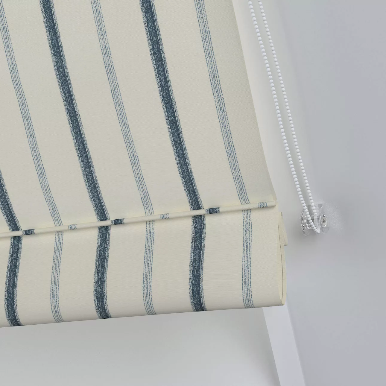 Dekoria Dachfenster-Raffrollo Rimini, creme- blau gestreift, 50 x 60 cm günstig online kaufen