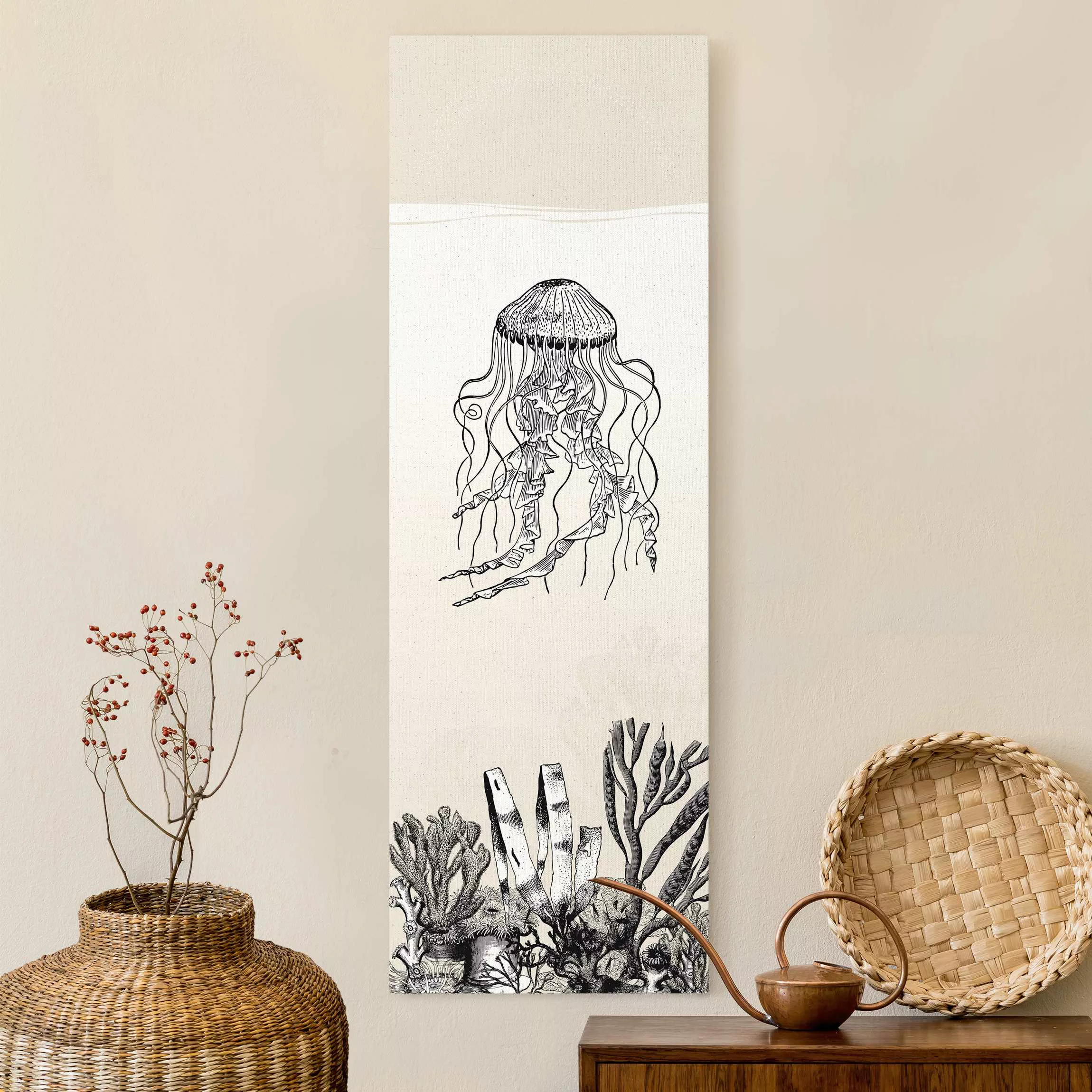 Leinwandbild auf Canvas Natural Meeresillusion Medusa günstig online kaufen