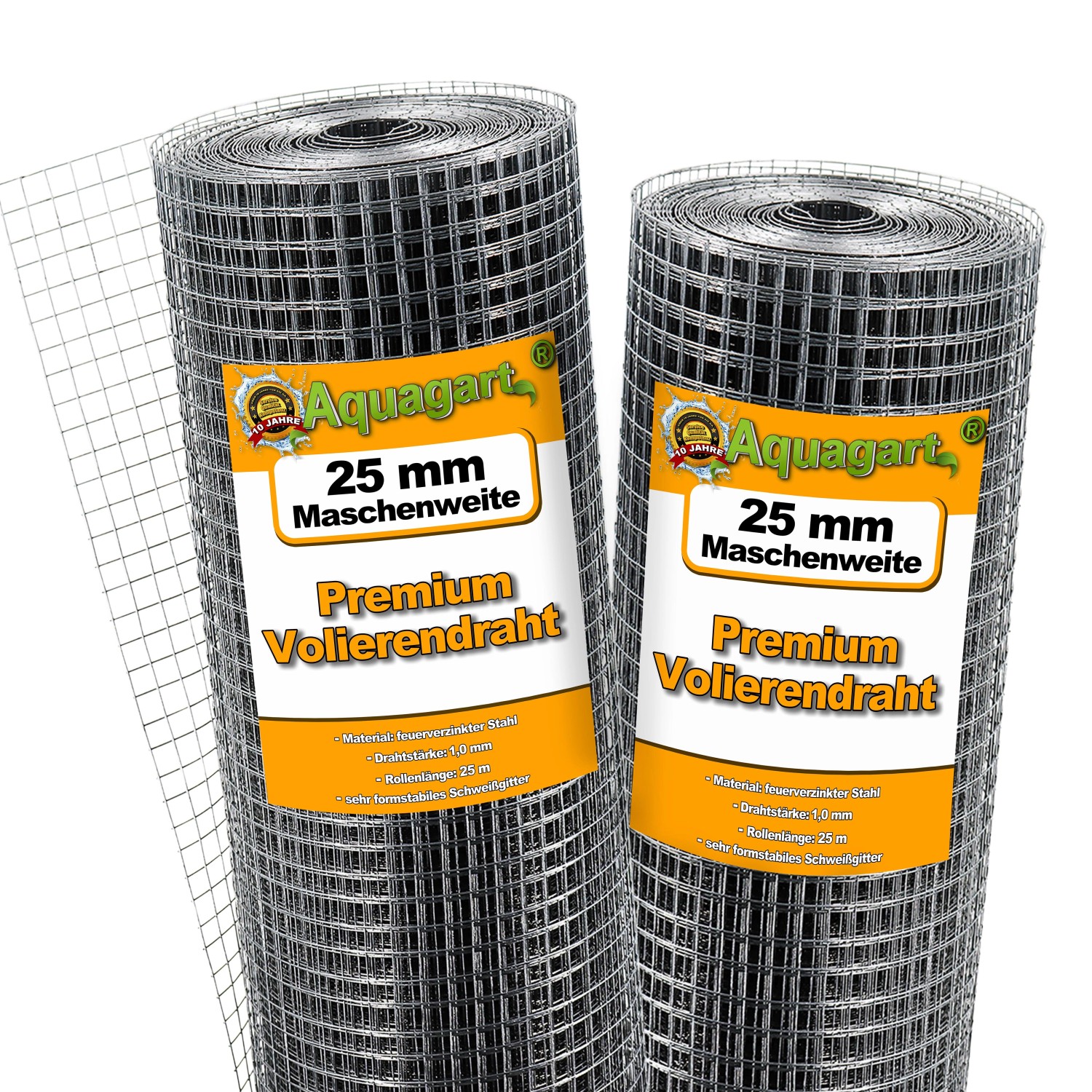 Aquagart 125m x 1m Volierendraht 25mm Drahtgitter Schweissgitter Drahtgefle günstig online kaufen