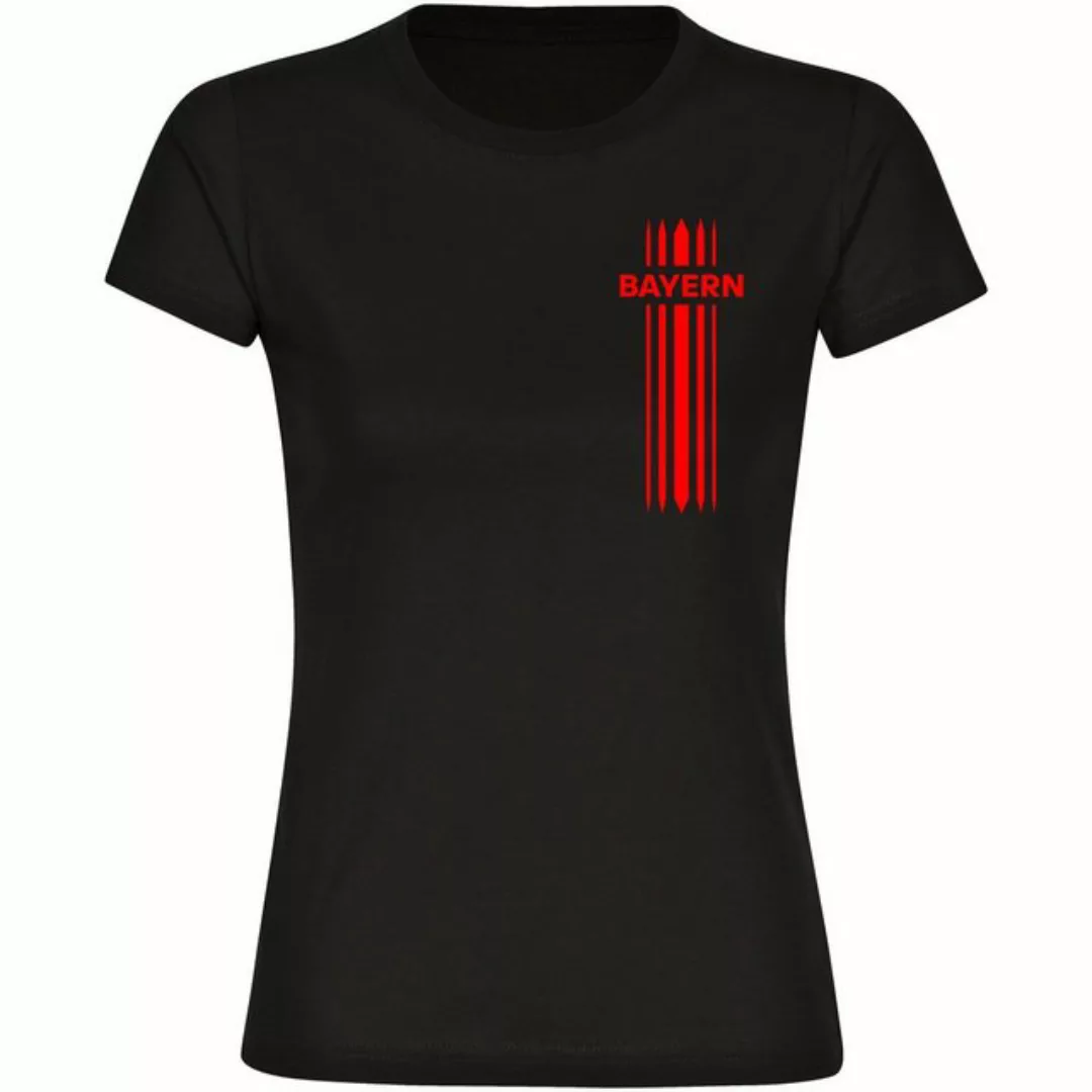 multifanshop T-Shirt Damen Bayern - Streifen - Frauen günstig online kaufen