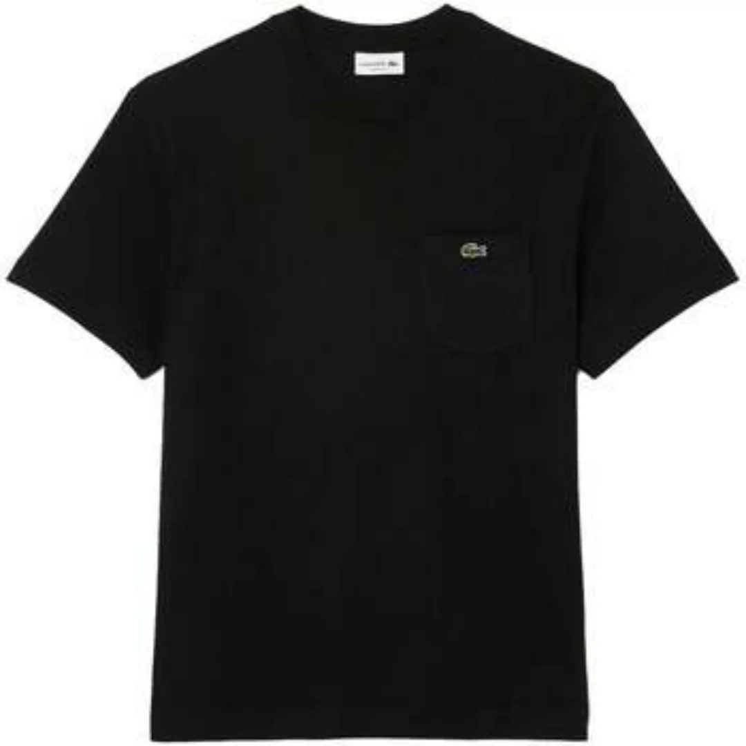 Lacoste  T-Shirts & Poloshirts Chest Pocket Cotton T-Shirt Black günstig online kaufen