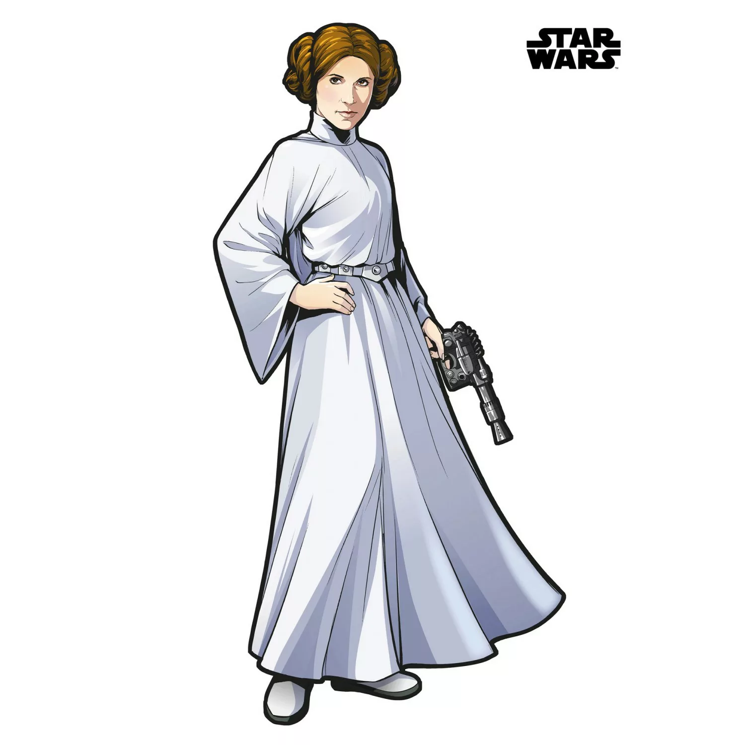 Disney Wandtattoo Star Wars Prinzessin Leia Xxl Grau 127 x 170 cm 612426 günstig online kaufen