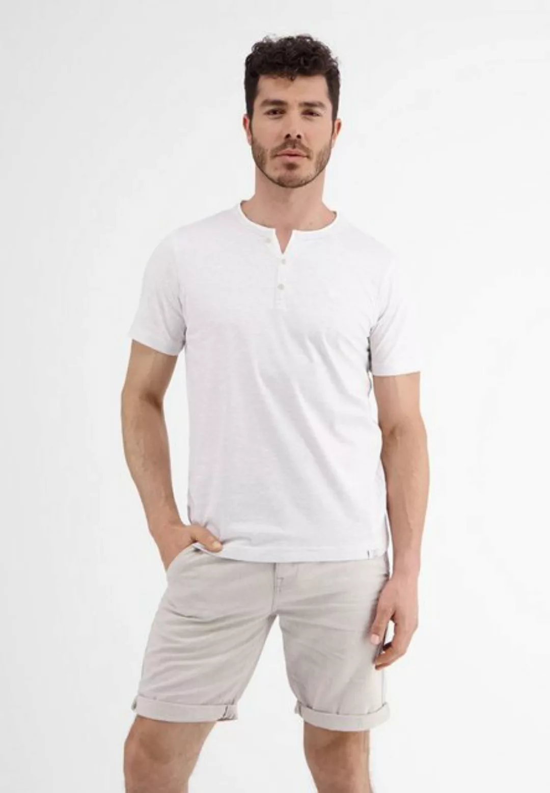 LERROS T-Shirt "LERROS Serafino mit Finelinerstreifen, washed" günstig online kaufen
