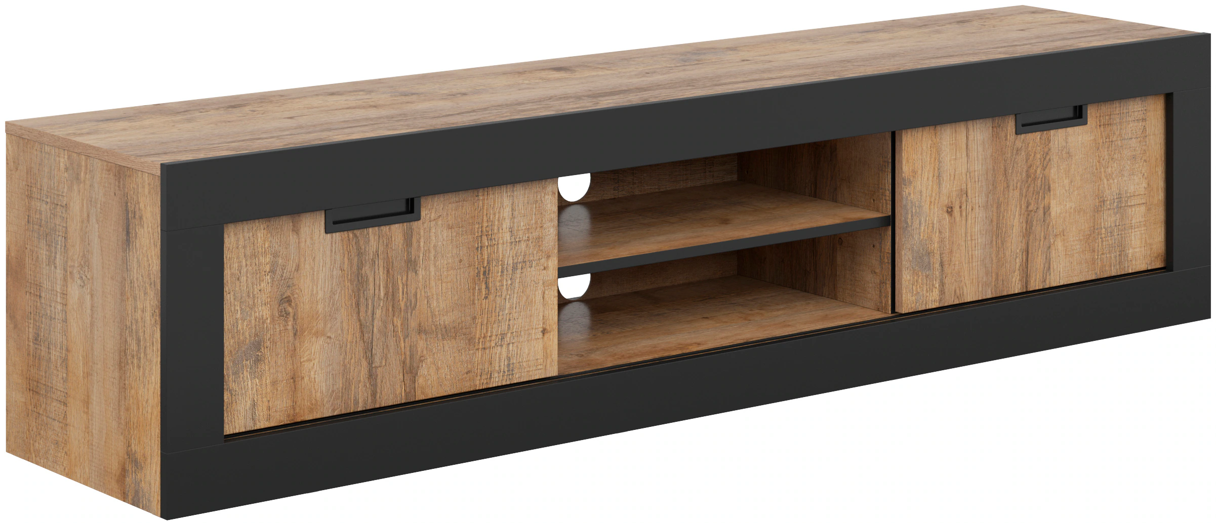INOSIGN Lowboard "Tudor, Breite 180 cm, moderne TV-Kommode mit 2 Schiebetür günstig online kaufen