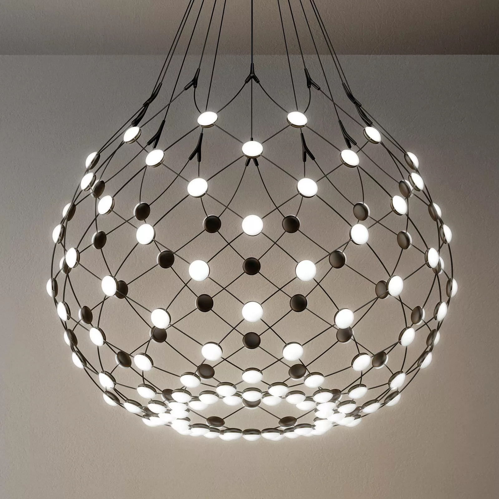 Luceplan Mesh LED-Hängelampe Ø 80cm 1m Abhängung günstig online kaufen