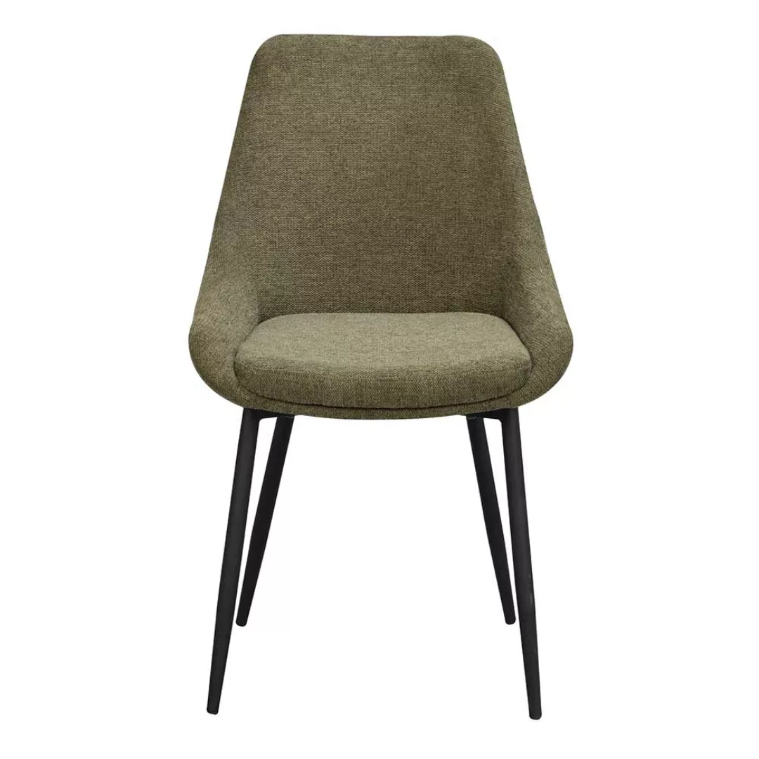 Esstisch Stühle mit Gestell aus Metall schwarz modernem Design (2er Set) günstig online kaufen